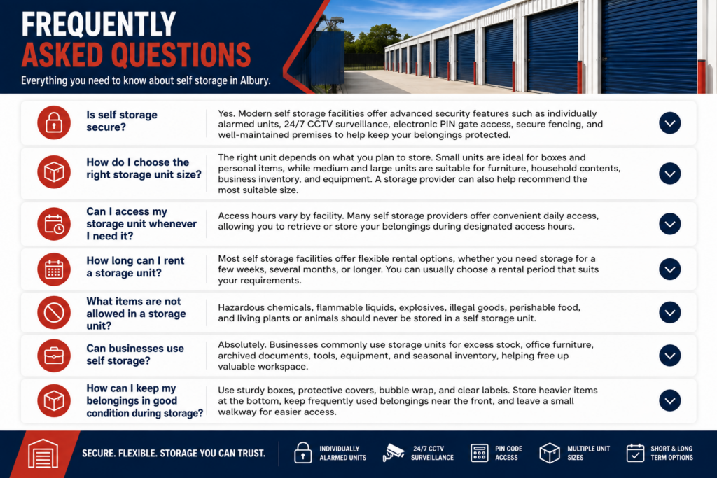faqs about safe storage Albury